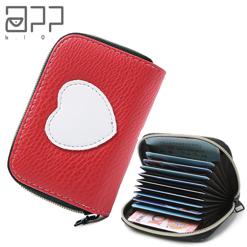 

APP BLOG Cute Love Girl Women Card Bags 2019 New Arrive Zipper Credit ID Cards Holder Case Extendable Small Wallet Coin Purse