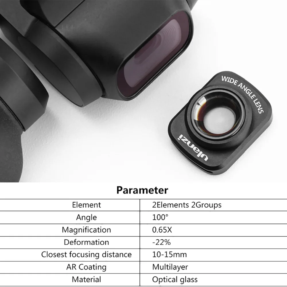 Ulanzi OP 5 широкоугольный объектив для DJI Osmo Pocket Профессиональная HD магнитная