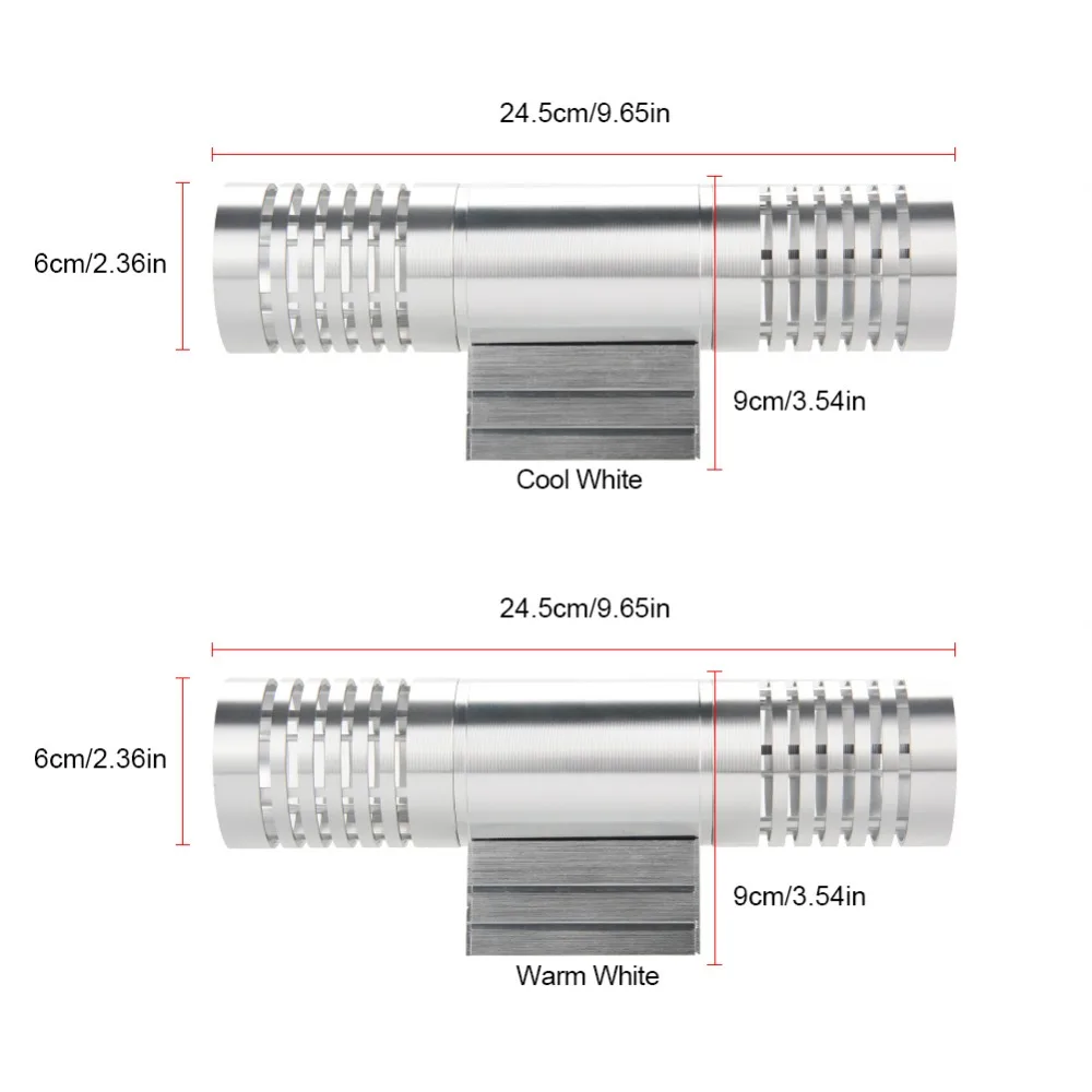 2 Вт светодиодный настенный светильник Современный двойной головкой с крышкой