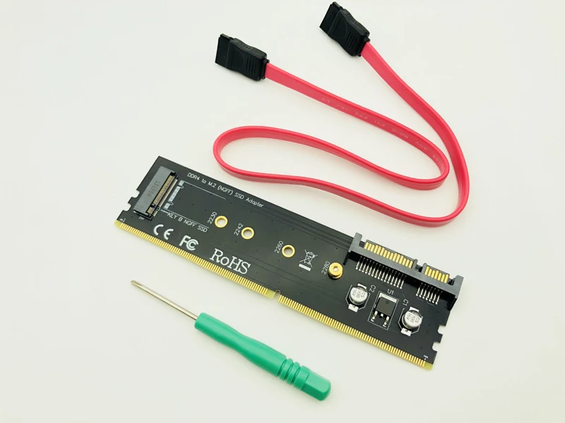 Адаптер DDR к M.2 SSD Raiser слот для карты памяти DDR4 в B Key NGFF конвертер SATA M2 поддерживает