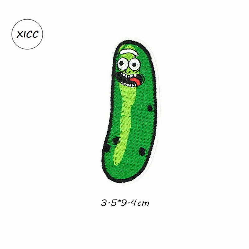 1PC -1 XICC мультфильм рисунок милый Рик и Морти блестки вышивка патчи для одежды гладить на переводе наклейки для аппликаций на одежде - Цвет: 1PC -1