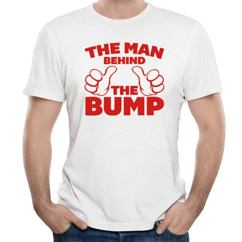 Мужская футболка с принтом The Man Behind Bump одежда для фитнеса топы забавная широкая