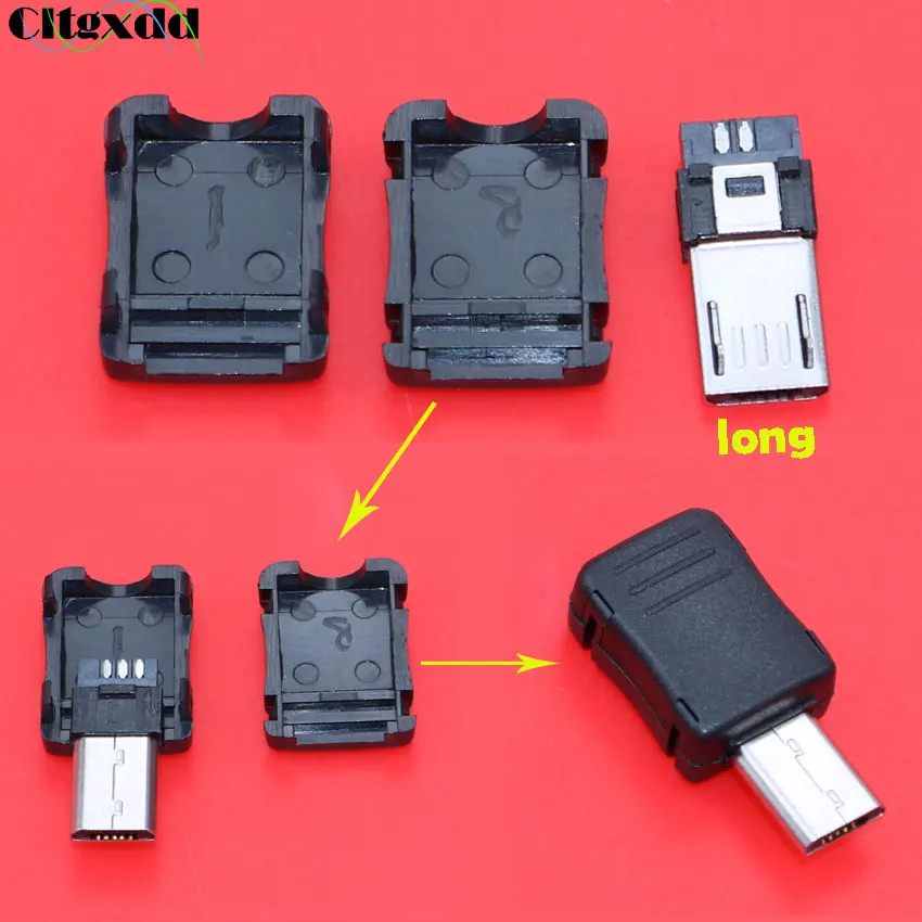 Cltgxdd 1 шт. 5 контактный разъем Micro USB типа папа длинный/короткий/изогнутый V8 порт