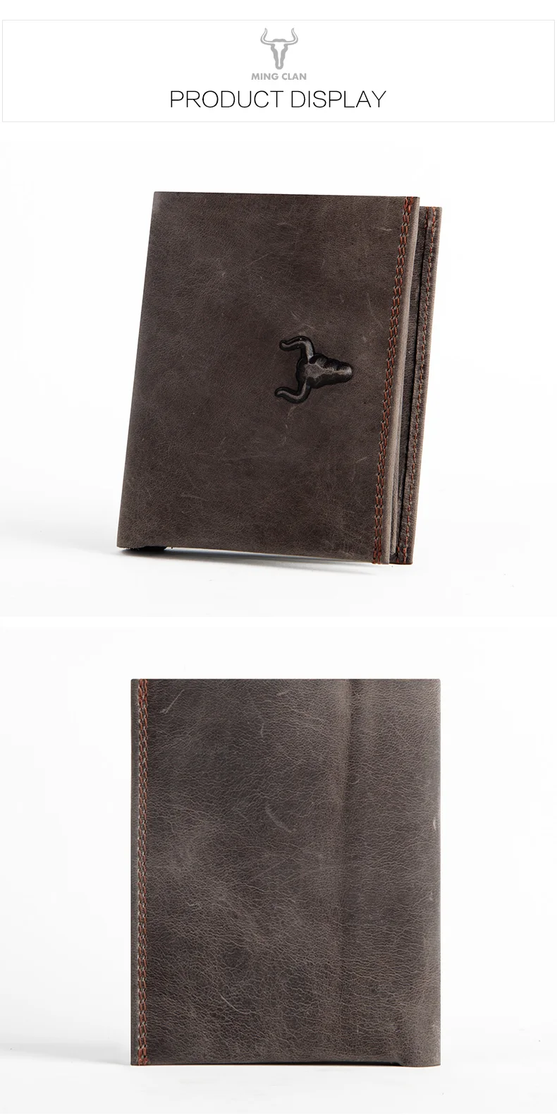 Mingclan Crazy Horse кошелек мужские кошельки натуральная кожа мужской кошелек Porte Carte держатель для карт кошелек Rfid клатч короткий карман сумка
