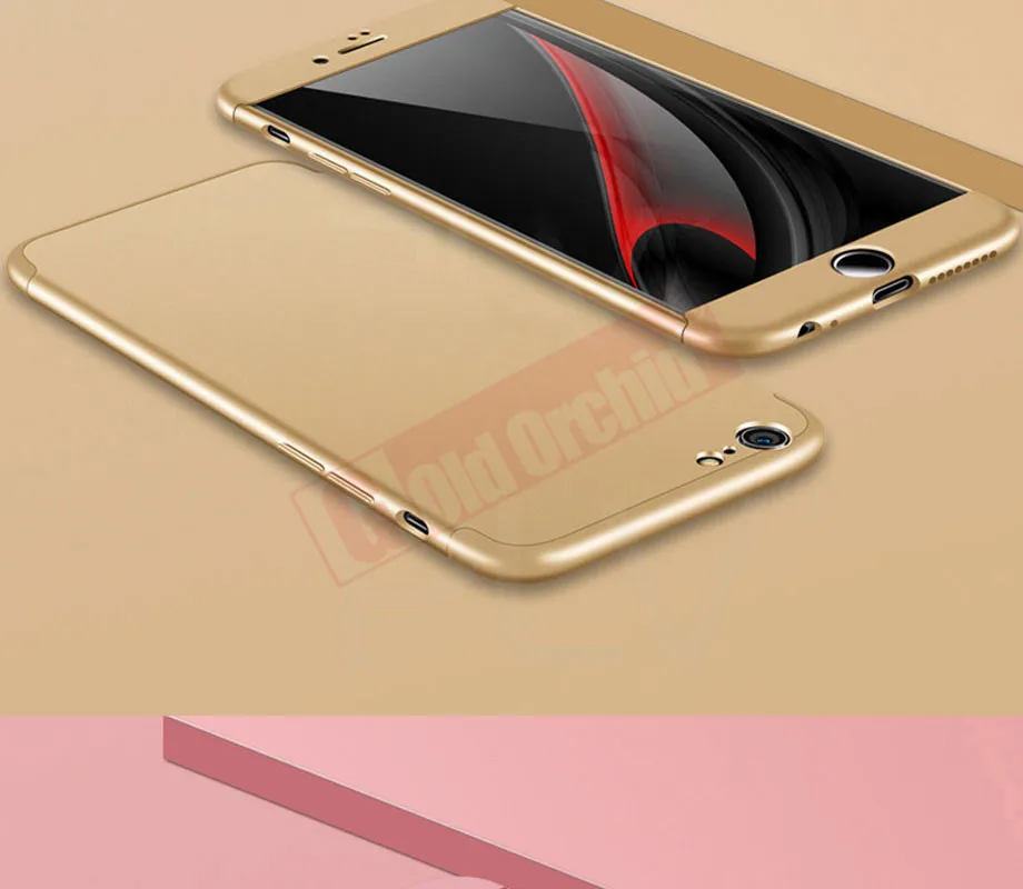 360 градусов Защита полное покрытие матовый чехол для iPhone 6 6s 7 Plus чехол для Apple Phone 7 8 8 Plus 5 5S X чехол для телефона