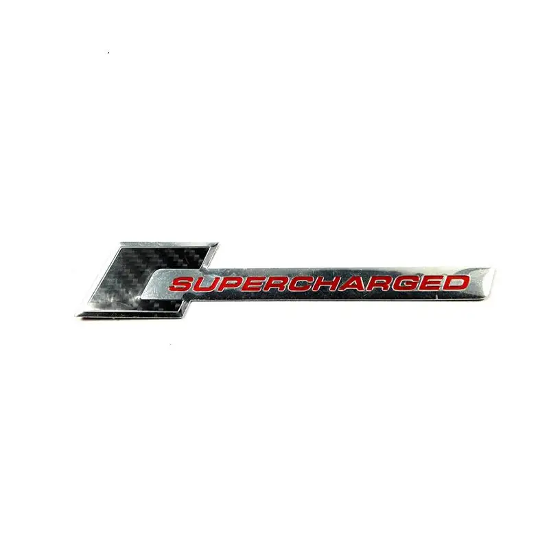 

100pcs/Lot Carbon Fiber Metal Thin Aluminum Supercharged Badge Emblem