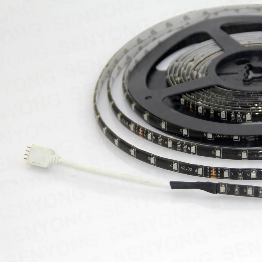 Черная Светодиодная лента PCB 3528 IP65 водонепроницаемая 12 В постоянного тока 60
