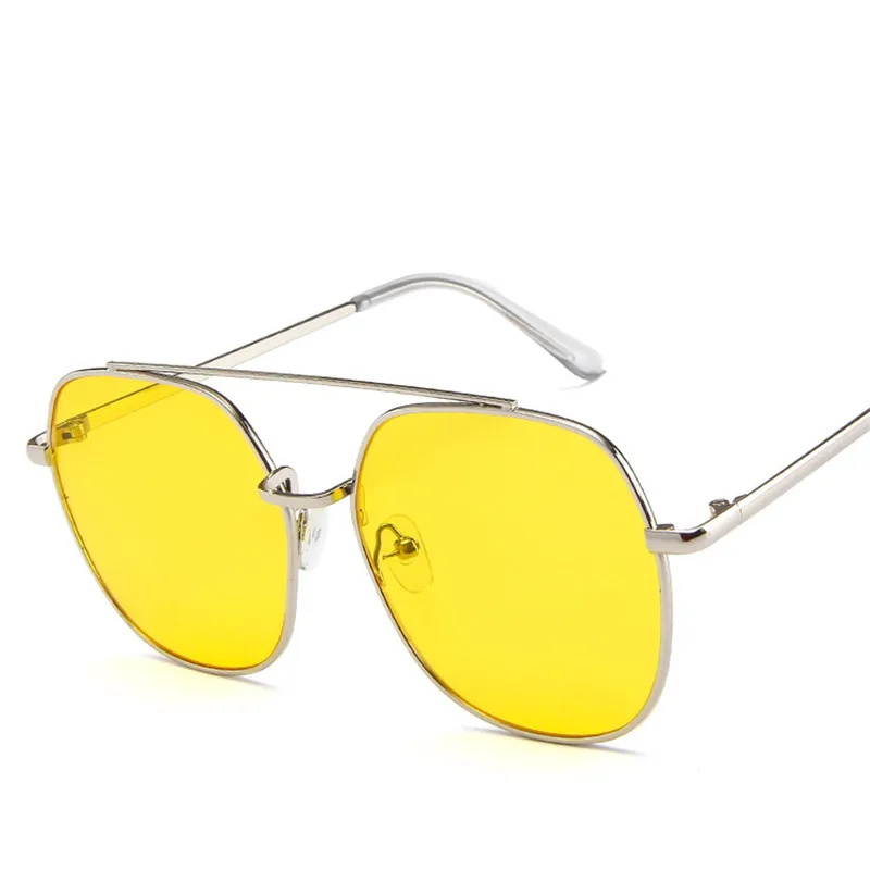 SilverYellow LeonLion мужские солнцезащитные очки, брендовые дизайнерские очки, женские круглые Роскошные ретро очки, винтажные зеркальные очки для вождения - Цвет линз: SilverYellow