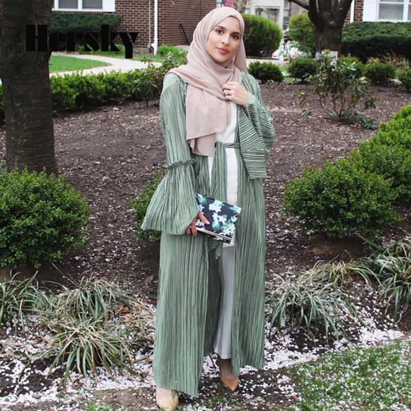 Малайзия плюс размеры Дубай Открыть Абая кафтан исламских мусульманских ДЛЯ