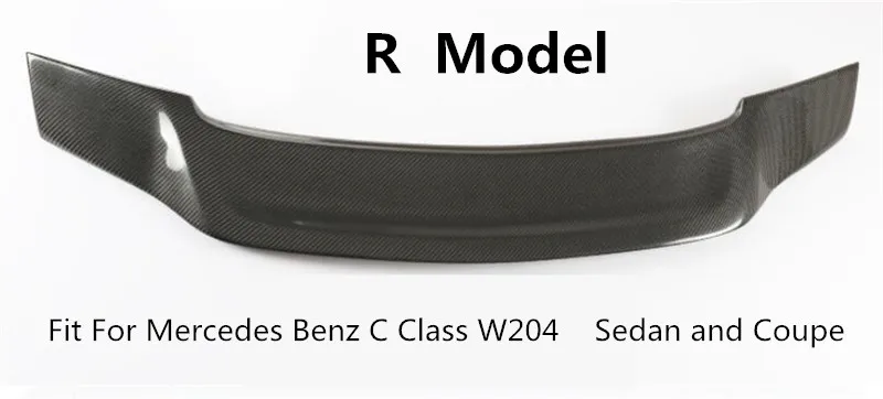Спойлер из углеродного волокна для Mercedes Benz C Class W204 C63 C180 C200 C230 C260 C300 2007 2014