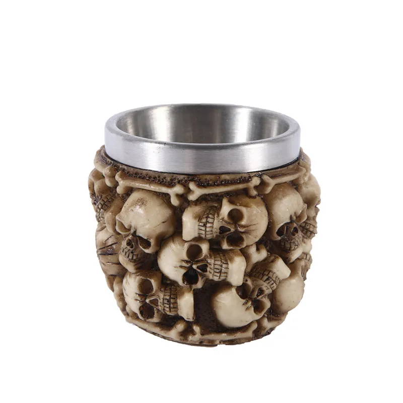 Статуи для украшения из смолы вечерние кружки с черепами креативные пивные