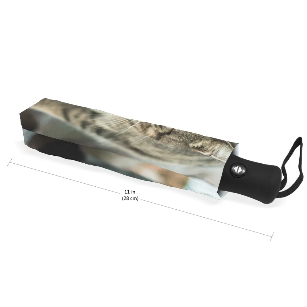 Автоматический зонт с рисунком лисы и кошки автоматический для женщин модный