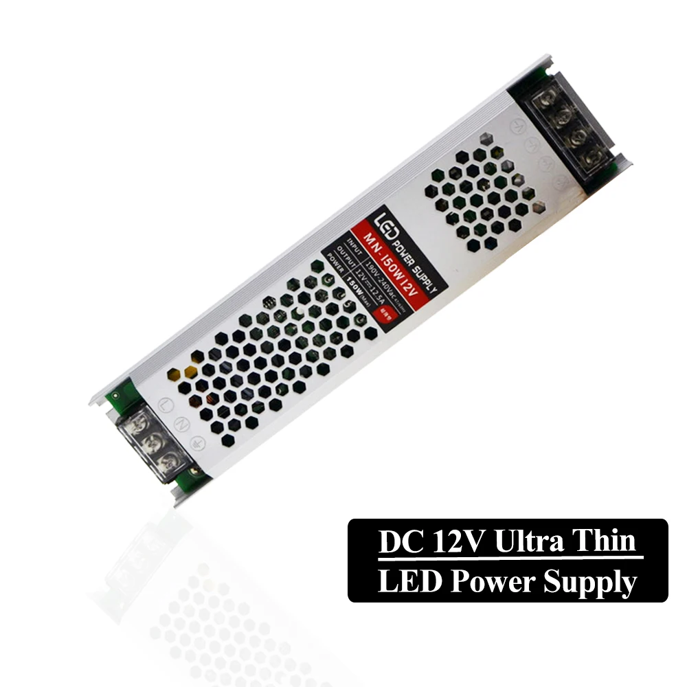 Ультра тонкий светодиодный источник питания DC12V переключатель освещения