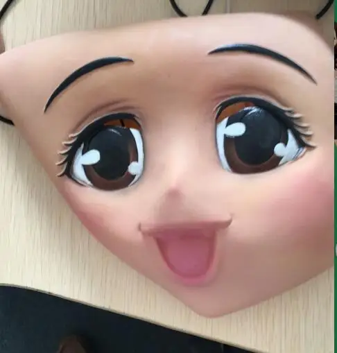 Милая Женская милая маска Кигуруми для лица с мультяшным принтом BJD Eye в стиле японского аниме маска Лолиты кроссдресс кукольная маска