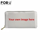 FORUDESIGNS, женские бумажники с индивидуальными изображениями или логотипом, Модный женский кожаный кошелек, многофункциональный Женский кошелек с молнией, сумки для денег