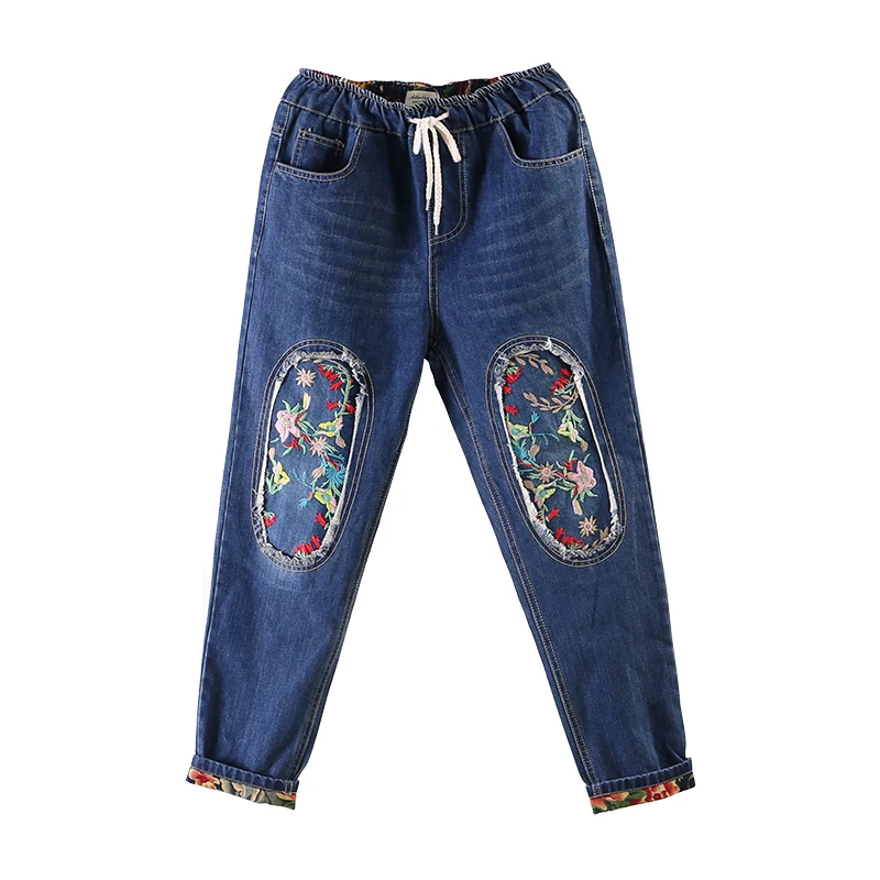 Женские джинсы до щиколотки прямые с высокой талией свободные смягчающие