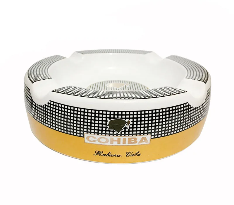 COHIBA 4 пепельницы в 1 дизайн Бытовая Роскошная керамическая пепельница для сигар Портативная Домашняя пепельница для сигарет напольная карманная пепельница