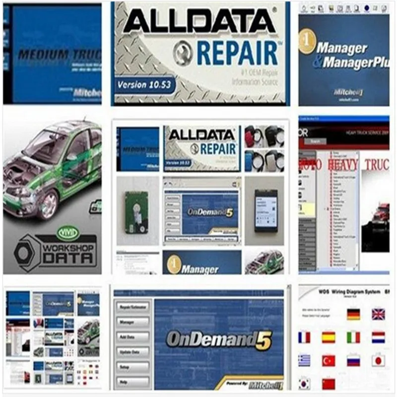 Установлен alldata V10.53 по для ремонта + mitchell 2015 не установлен 48 программного