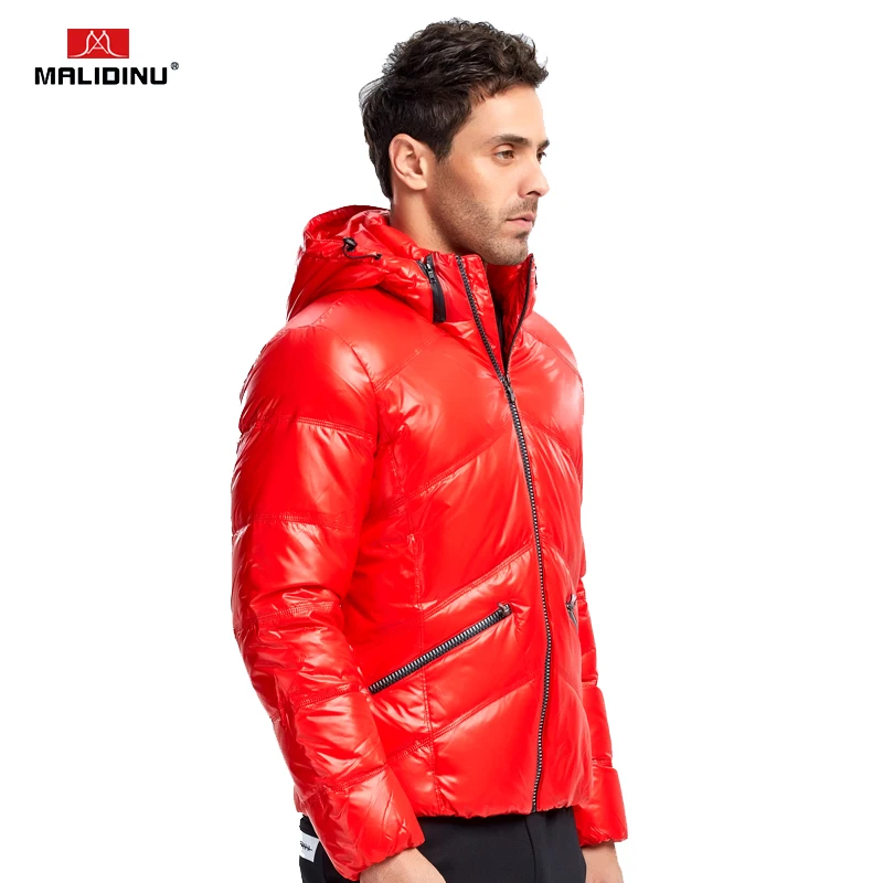 MALIDINU 2022 New Down Jacket Men Winter Down Coat Mens Thick Warm Hooded Jackets Brand 70%White Duck Down Outwear Men -30C