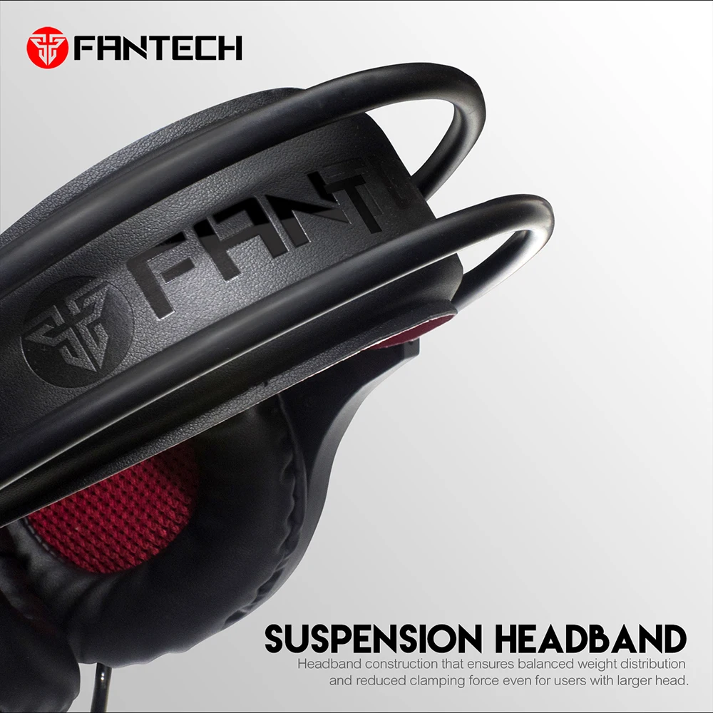 Проводные Игровые наушники fantech HG16, лучшие игровые наушники с глубокими басами, компьютерная гарнитура с микрофоном, светодиодный светильник для ноутбука, ПК, геймера