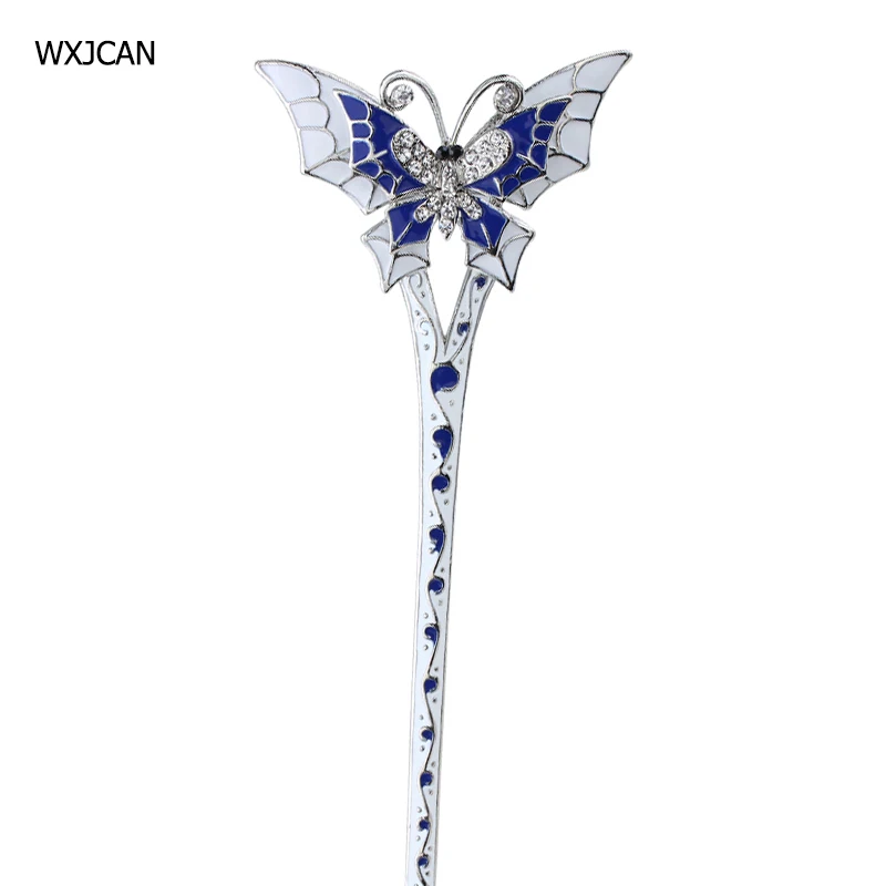 WXJCAN 5 Color unique double layer wing butterfly hair stick for jewelry Hairwear decorations on the head Charm gifts H1129 | Украшения и