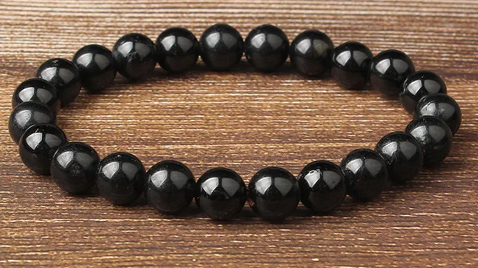 Black tourmaline LIngXiang модные натуральные ювелирные изделия черный турмалин камни свободный браслет с бусинами быть пригодным для гламура rmen и женщин амулет - Цвет: Black tourmaline