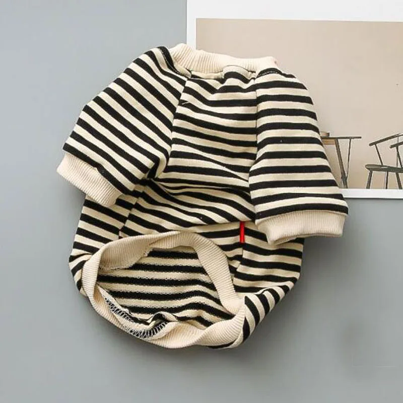 HSWLL весенне осенняя новая одежда для домашних животных полосатая махровая свитер