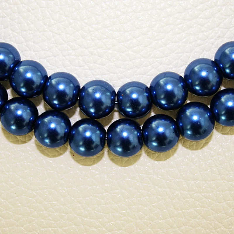 Круглые жемчужные бусины 10 мм белые черные зеленые красные индиго для поделок