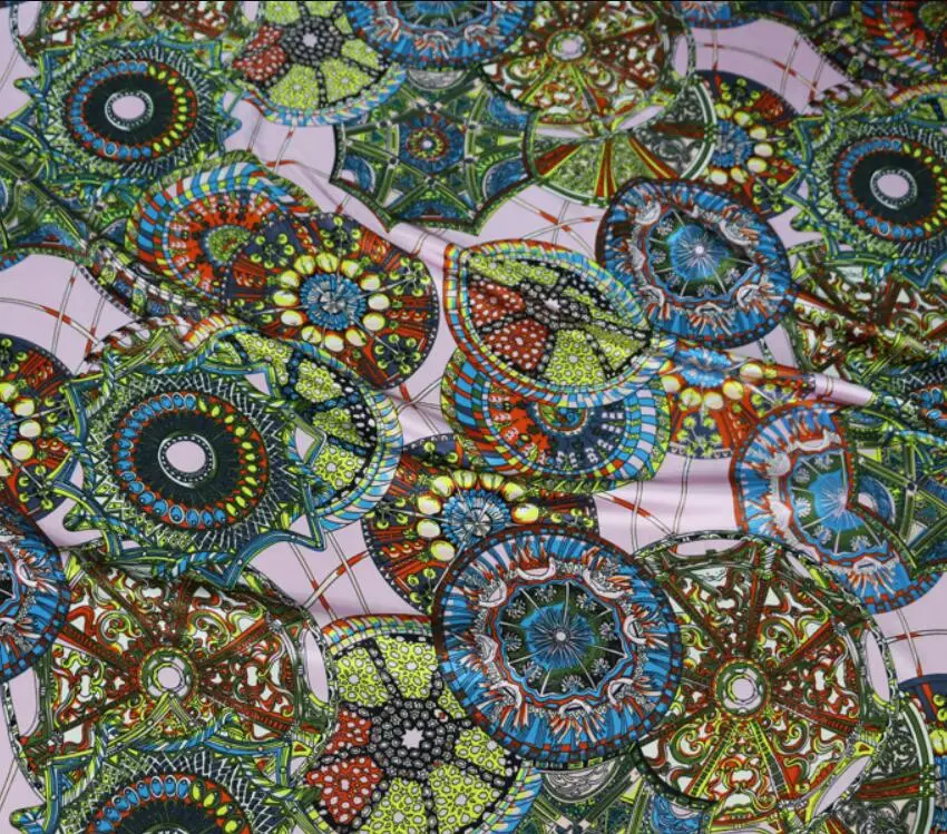 Винтажный принт сатиновый мягкий ремесленный шитье сатин тильда шарф ткань