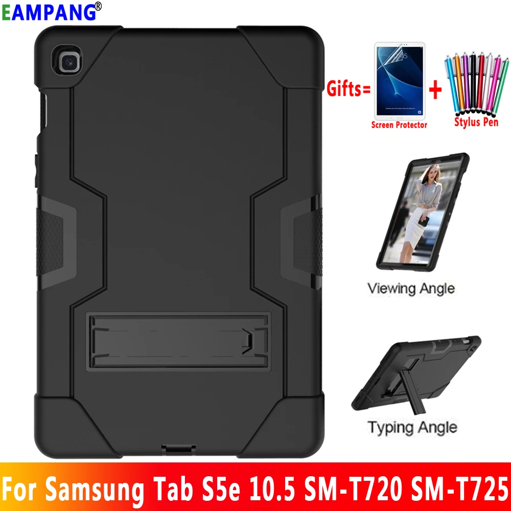 Shockproof Case for Samsung Galaxy Tab S5e 10.5 Case Cover T720 T725 SM-T720 SM-T725 Tablet Shell Funda Coque with Stand Holder