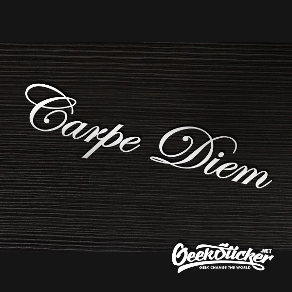 Светоотражающая наклейка Carpe Diem на переднее окно прозрачные слова пословица