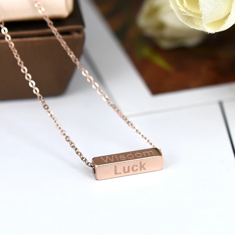 YUN RUO модный бренд ювелирных изделий розовое золото цвет кулон желаний Ожерелье 316