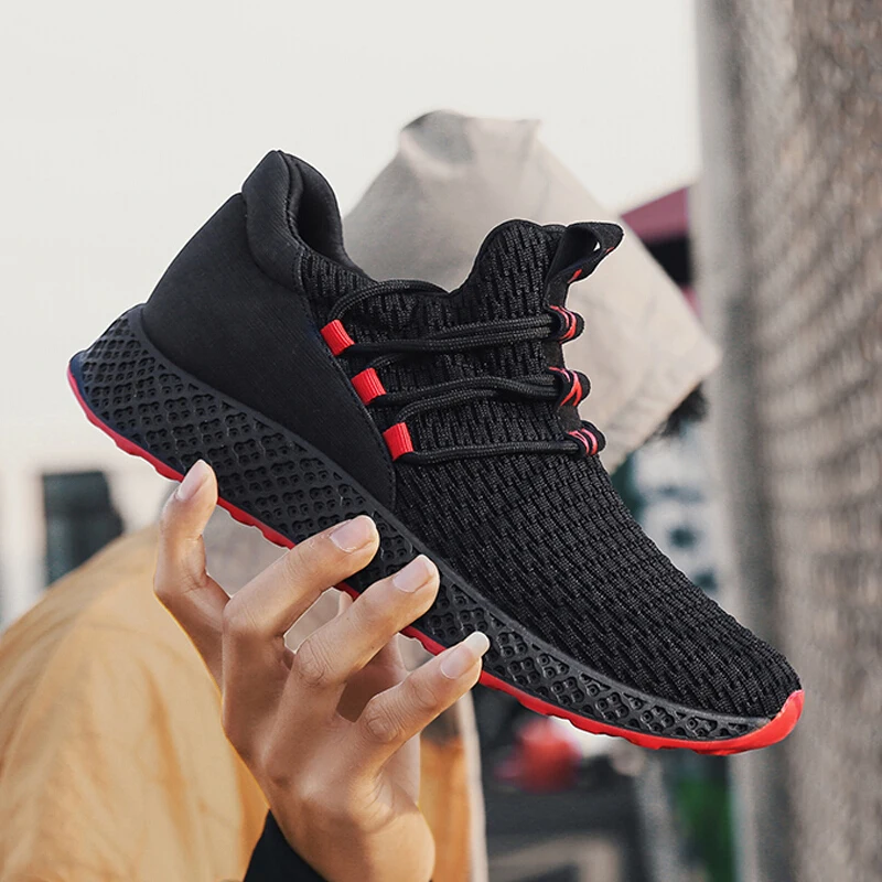 Мужские кроссовки на вулканизированной подошве Модные дышащие плоской для