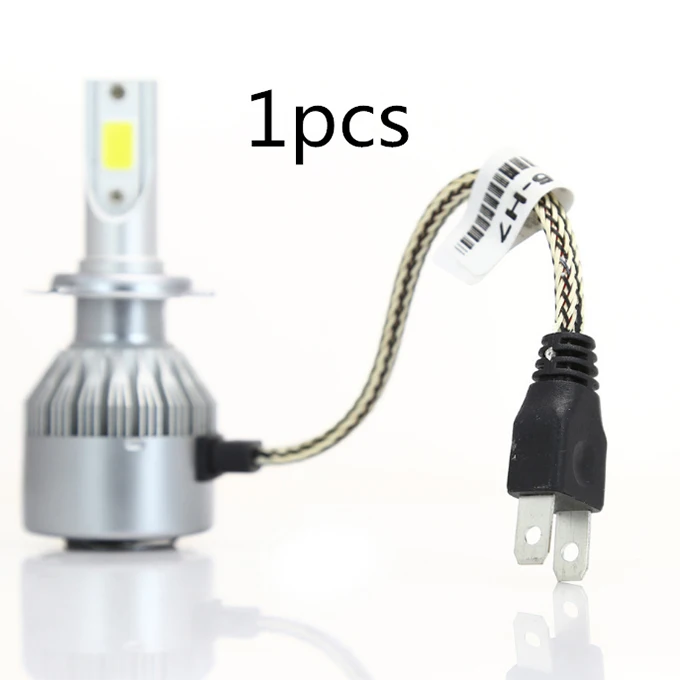 1pcs Новое поступление, 2 предмета Автомобильные фары светодиодный лампы H11 H7 H4 9003 HB2 светодиодный H1 H3 H8 H9 880 9005 9006 H13 9004 9007 авто фары лампочки - Испускаемый цвет: 1pcs
