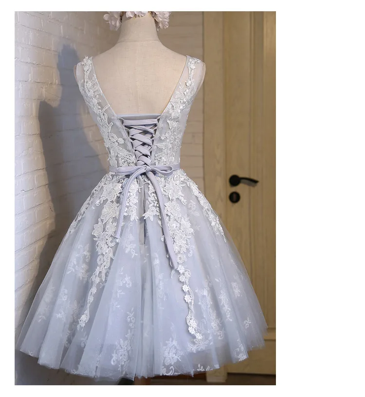 SSYFashion Короткое Розовое Кружевное банкетное короткое вечернее платье для невесты, тонкое сексуальное прозрачное ТРАПЕЦИЕВИДНОЕ вечернее платье, вечерние платья