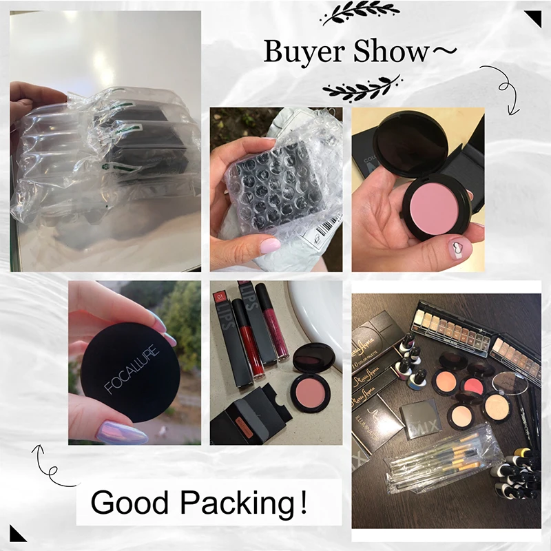 

FOCALLURE Makeup Face Blush Powder Dual Use Face Color Blush Powder Cheek Color Brozer Comestics Blush Bronzer Hot Mama