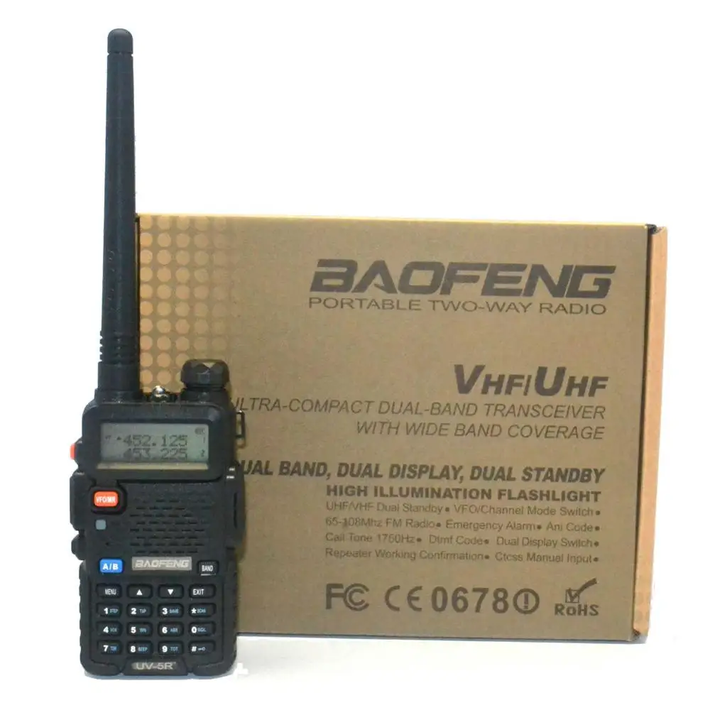 2 комплекта Baofeng UV 5R двухдиапазонный 136 174/400 520MHz Ham двухстороннее радио