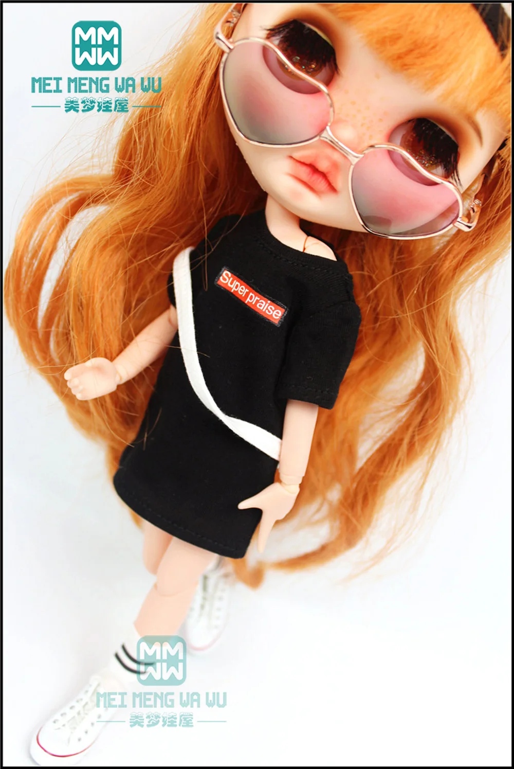 Одежда для кукол Blyth 1 шт. модная длинная футболка с буквами носки Rowan Azone 1/6|Куклы| |