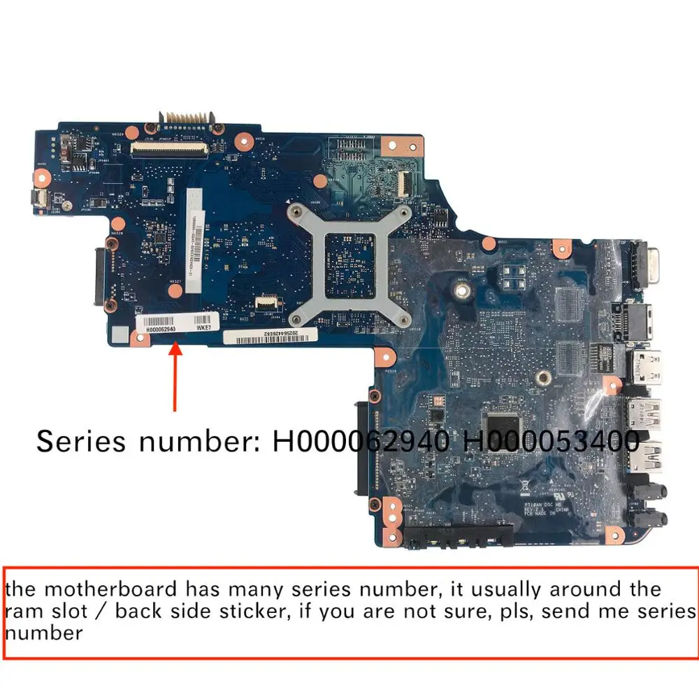 Материнская плата H000062940 H000053400 для Toshiba Satellite C50 C55 C50D и C55D материнская ноутбука