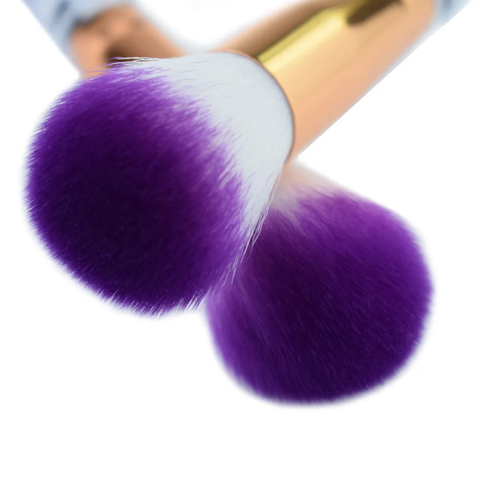 new fashion women beauty tools 10 Pcs Marble professional Makeup Brush Eyeshadow Blush Cosmetics Brushes Tools brochas pinceis | Красота и