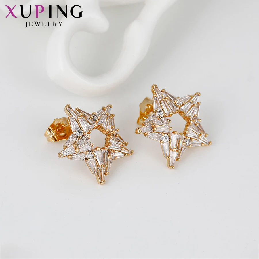 Xuping Мода звезда серьги формы новый дизайн Позолоченные ювелирные изделия для