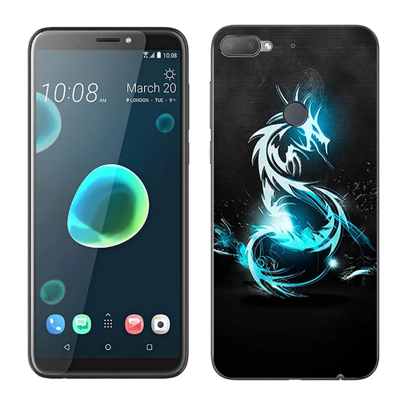 Мягкий ТПУ чехол для телефона HTC Desire 12 + 6 0 дюйма Plus чехол-накладка с рисунком