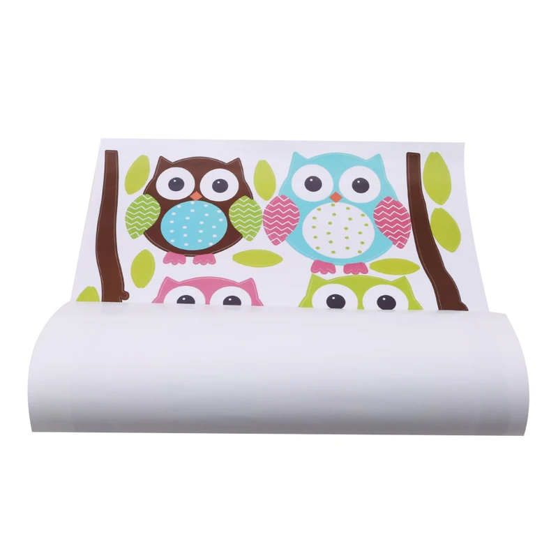 Мультфильм шесть Сова на дереве бумага наклейки стену искусство Декор Фреска