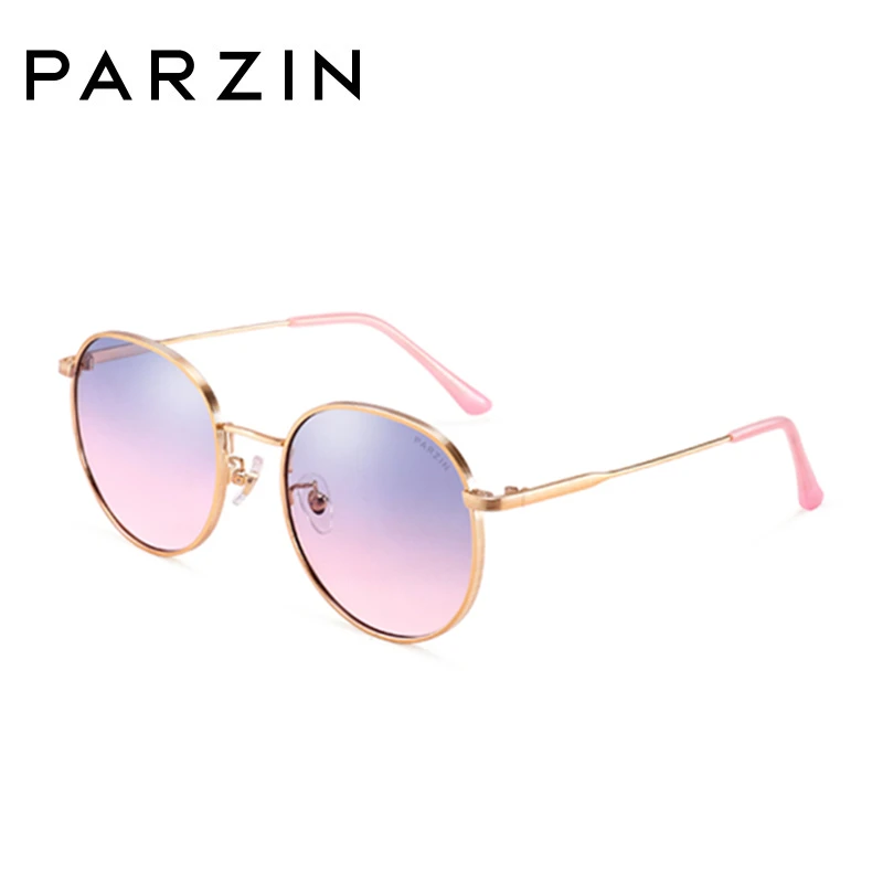 PARZIN Круглые Солнцезащитные очки женские винтажная металлическая оправа