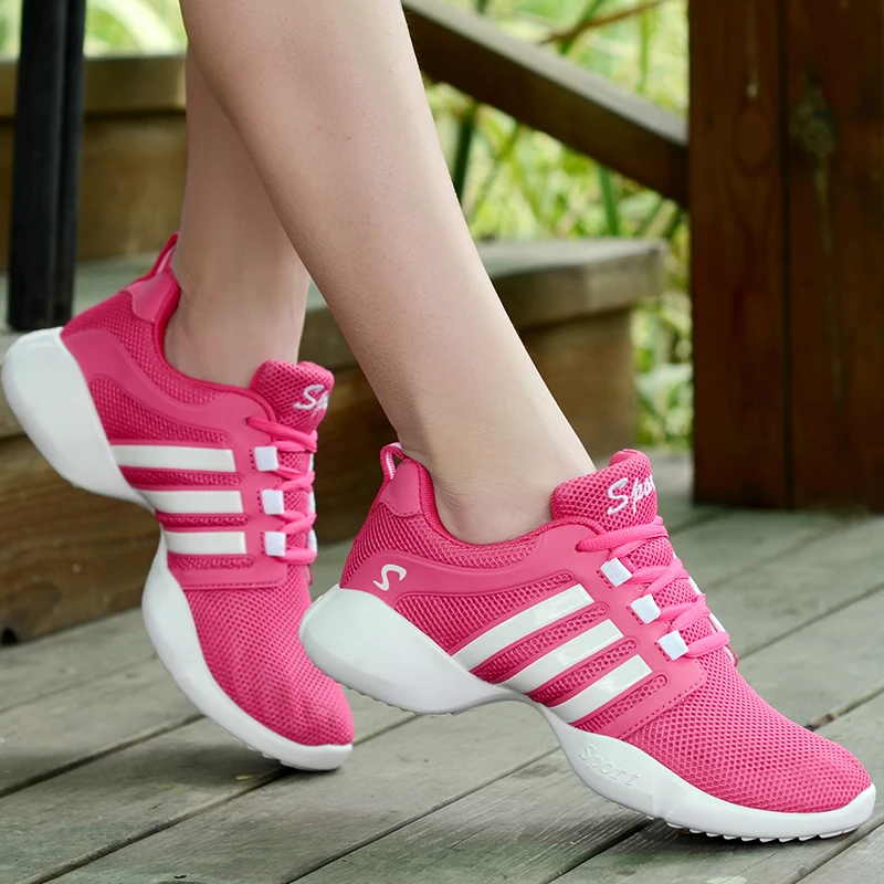Dance Jazz shoes for Girls sports soft outsole breathable women Aerobics modern dance Shoes Sneakers dancer big size 41 | Спорт и