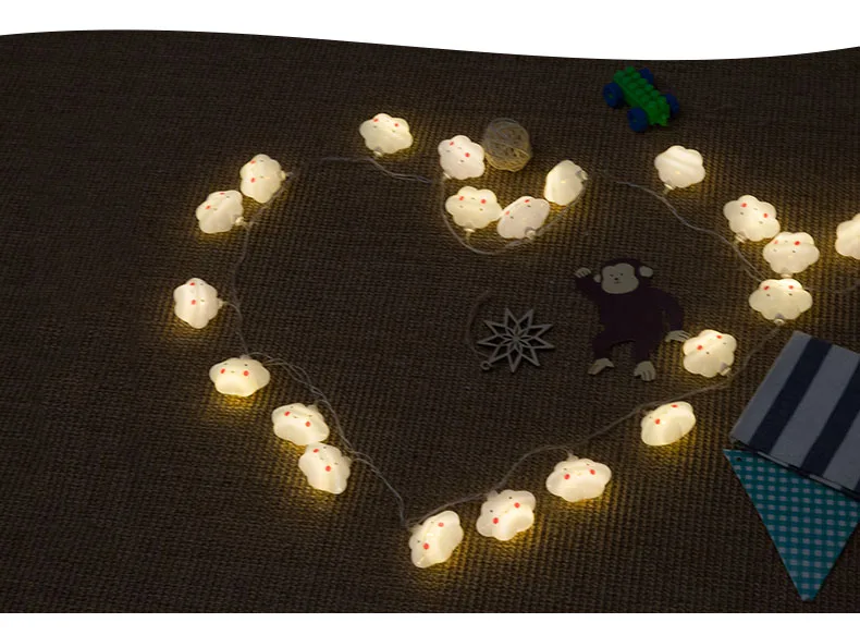 10 светодиодных сказочных облаков на батарейках световые гирлянды Luminaria 1 5 м