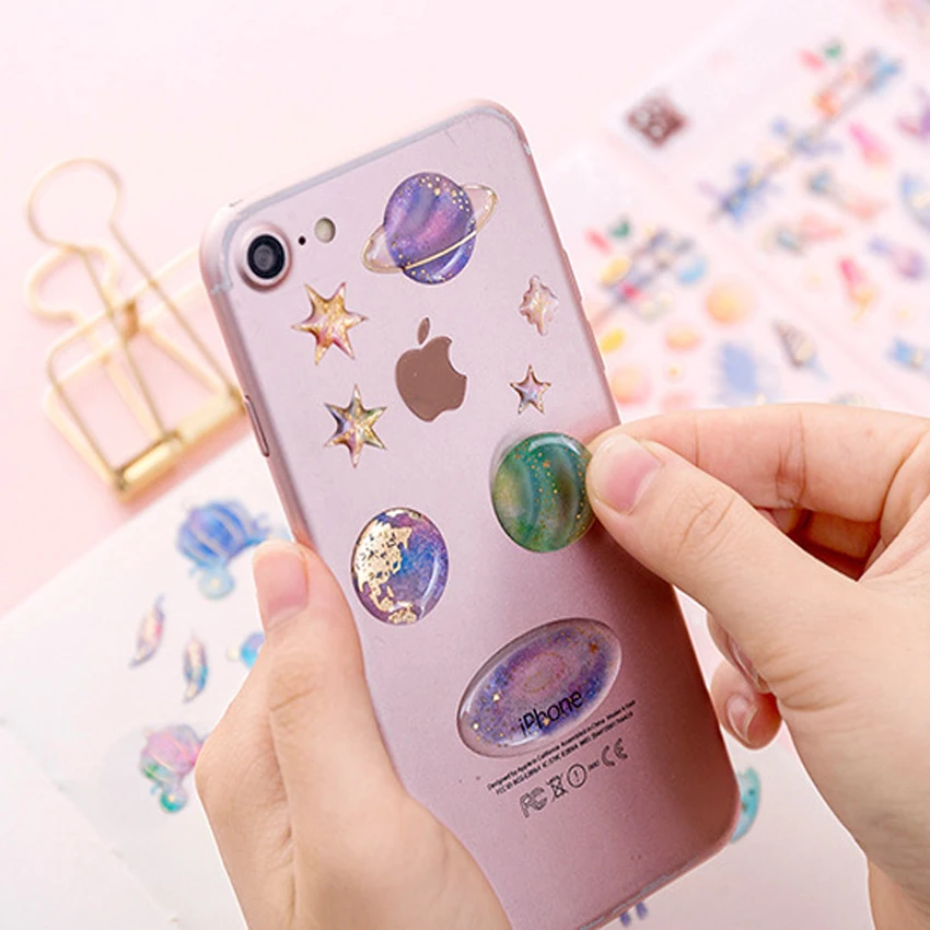 1 упак./лот, принт с героями мультфильмов Kawaii, клей пузырь Стикеры 3D декоративные Стикеры s diyдля мобильного телефона и клей Стикеры s, лучший подарок для детей