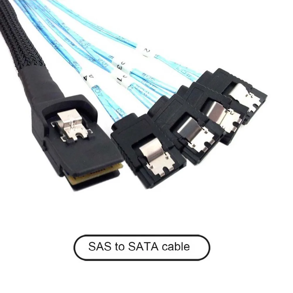 YuBeter Mini SAS Line 4i SFF 8724 Дата кабель 36 Pin от 1 до 4 к SATA сплиттер адаптер кабели 0 3