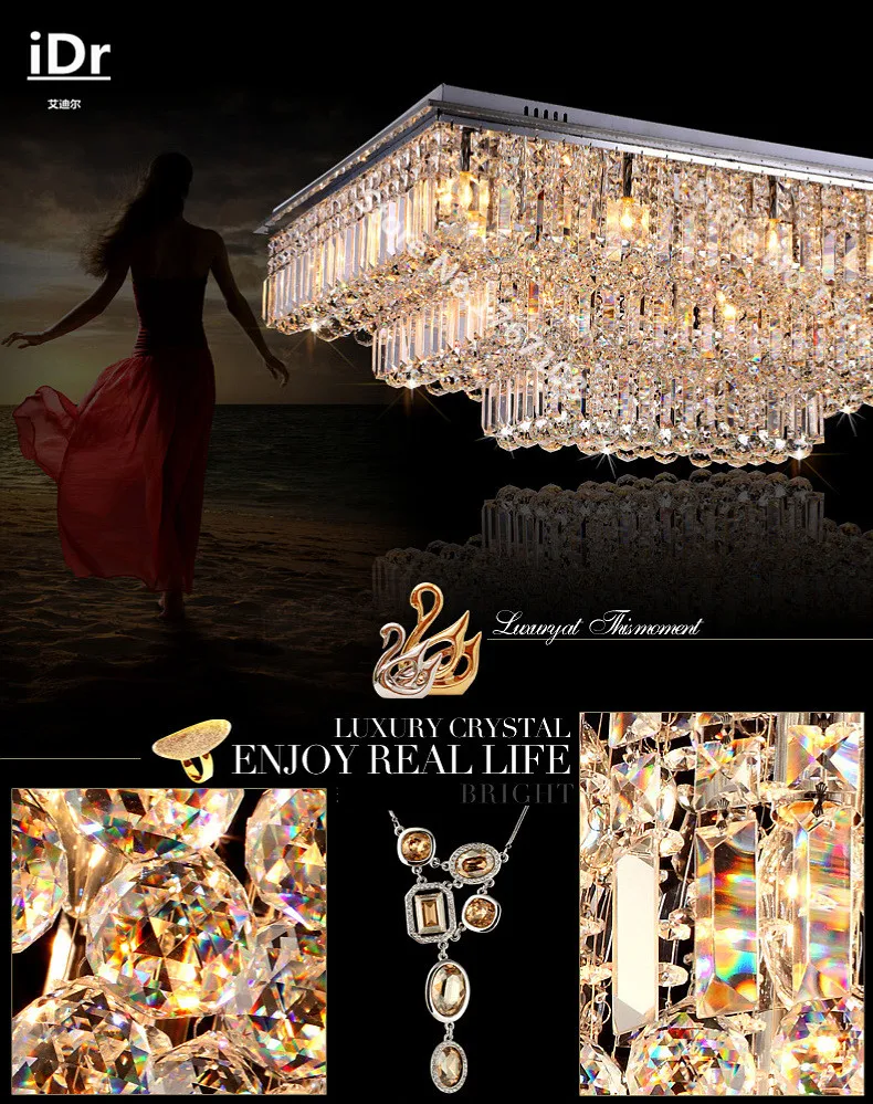 Новые лампы современный минималистичный светодиодный хрустальный светильник