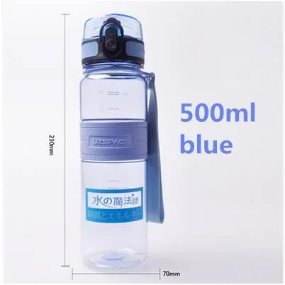 500ml 650 МЛ Экологичный Tritan(BPA БЕСПЛАТНО) спортивные Бутылки с Водой Скраб кофе чай молоко Пространство Кубок восхождение Пешие Прогулки Велоспорт бутылка для воды - Цвет: 500ml